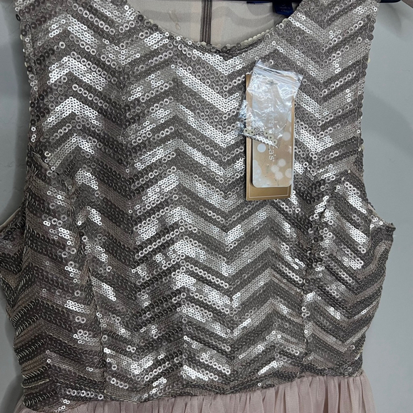 Dress Short Formal Sequin Rose Gold Tulle Pink Dance Party Gown Hoco Homecoming - Picture 3 of 12